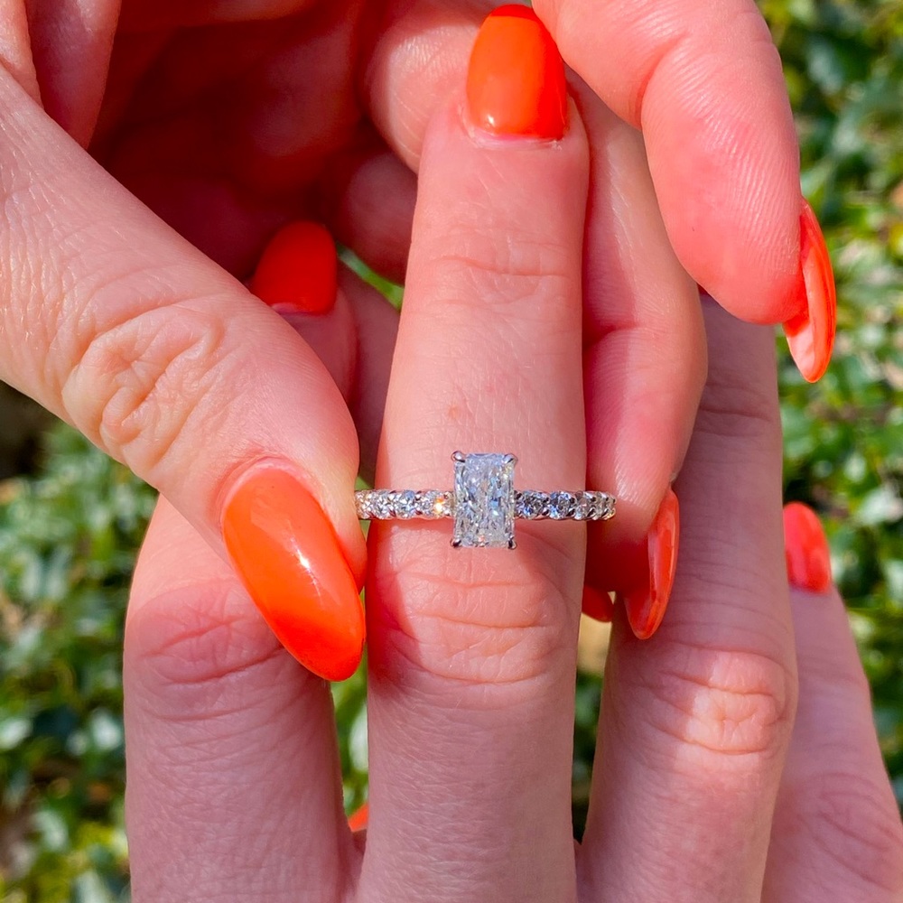 14k Diamond Radiant Eternity Ring